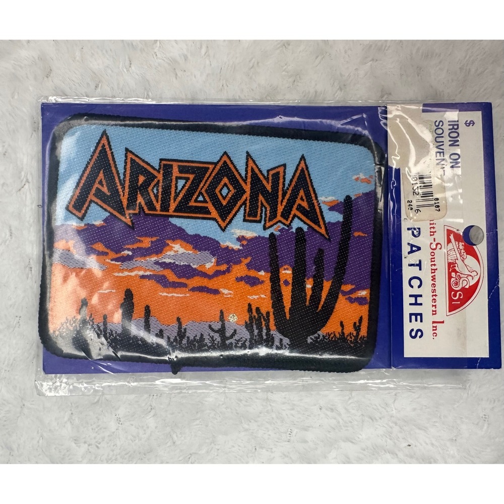 Vintage Arizona Souvenir Patch Smith-Southwestern Iron On Desert Sunset Saguaro